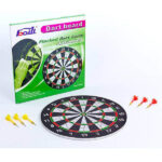 17" Double-Sided Dart Board Game Set with 6 Steel Tip Darts – Indoor & Outdoor Party Game for Adults, Teens & Family
