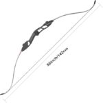 Junxing 56" Takedown Recurve Bow – 30–50 lbs Metal Riser Hunting & Target Practice Bow (Black) - Image 8