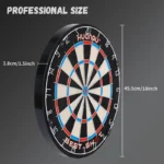 18" Professional Bristle Dartboard – Tournament Size Dart Board for Steel Tip Darts, High-Density Sisal Surface, Durable Indoor Game - Image 4