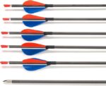 TOPARCHERY 31" Pure Carbon Arrows – Real Feather Archery Arrows for Recurve, Compound & Longbows (Spine 500/700/900) - Image 2