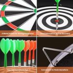 17" Double-Sided Dart Board Game Set with 6 Steel Tip Darts – Indoor & Outdoor Party Game for Adults, Teens & Family - Image 5