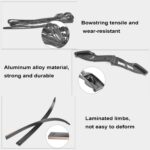 Junxing 56" Takedown Recurve Bow – 30–50 lbs Metal Riser Hunting & Target Practice Bow (Black) - Image 10