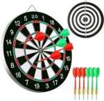 17" Double-Sided Dart Board Game Set with 6 Steel Tip Darts – Indoor & Outdoor Party Game for Adults, Teens & Family - Image 3