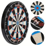 18" Professional Bristle Dartboard – Tournament Size Dart Board for Steel Tip Darts, High-Density Sisal Surface, Durable Indoor Game
